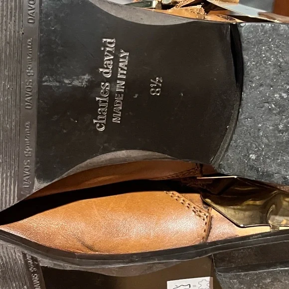 Charles David Tan Leather Shoes - Picture 4 of 5